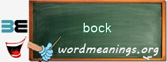 WordMeaning blackboard for bock